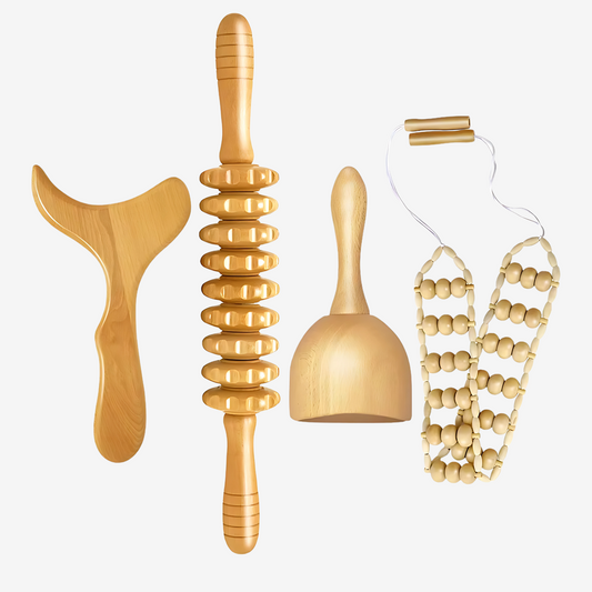 Wood Therapy Massage Tools Lymphatic Drainage Massager Body Sculpting Tools for Maderoterapia Colombiana,Anti-Cellulite